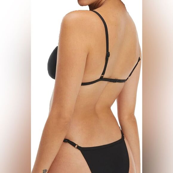 Good American Women's Triangle Support Bikini Top Black Size 3 (Large) NWOT - Picture 3 of 10